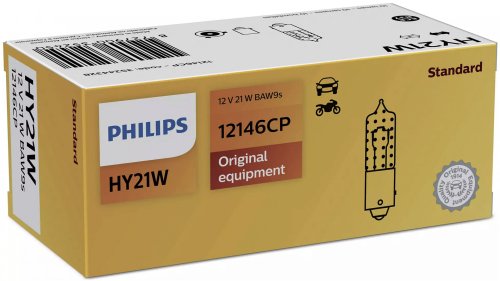 Автолампа вказівна Philips 12146 HY21W 12V (BAW9s) (шт.)