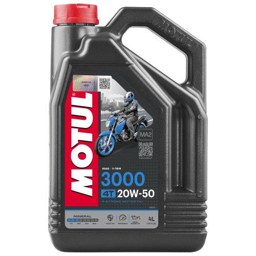 Олива для 4-х тактних двигунів Motul 3000 4T SAE 20W50 4л (шт.)