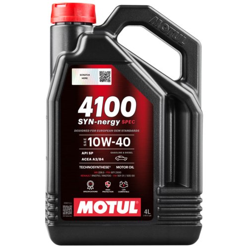 Олива MOTUL 4100 Syn-nergy Spec SAE 10W40 4 L (шт.)